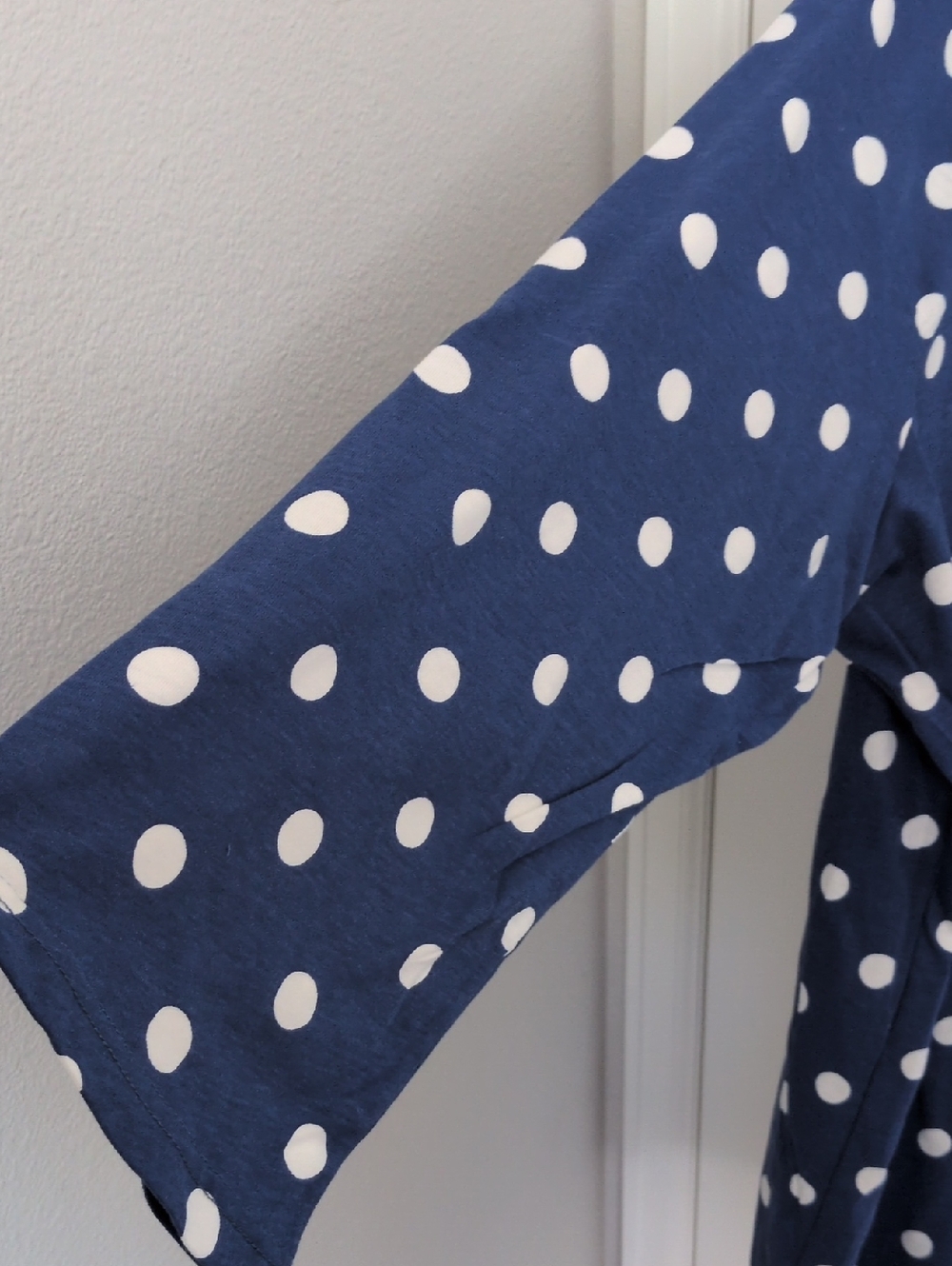 NWOT Woman Within Blue & White Polka Dot Layered Look Tunic - 3X 30/32 - Picture 3 of 6